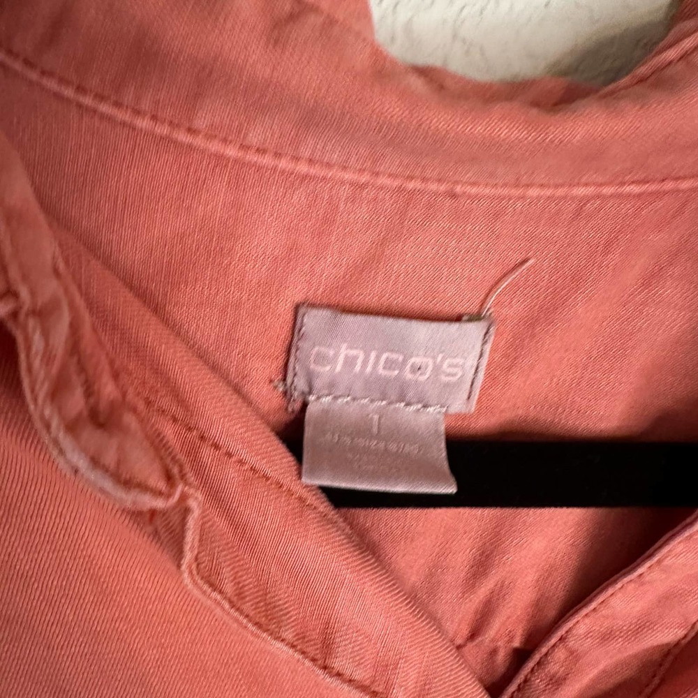Chicos Womens long Sleeve Blouse Size 8-10 - Picture 3 of 3